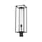 Z-Lite Dunbroch 1 Light Outdoor Post Mount Fixture, Black & Clear 584PHBR-BK - alternate 1